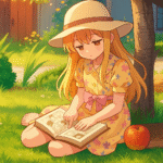 Anime girl reading manga under tree - Mangabat plot twists article