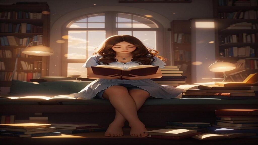 Mangabat Girl Reading in Library