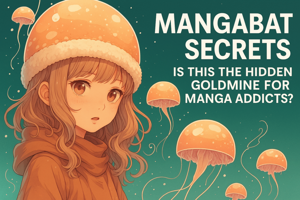 Anime-style digital illustration of a girl surrounded by floating jellyfish – symbolic of the immersive and dreamy world of Mangabat manga reading.